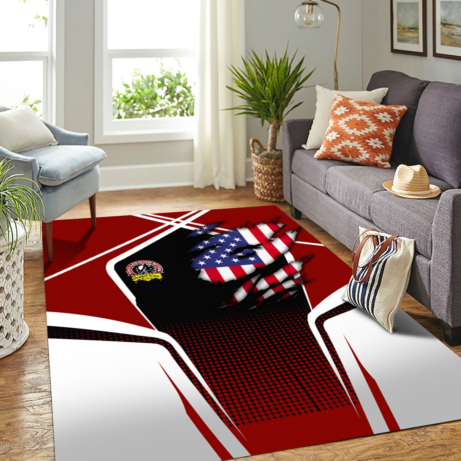 Railspirit Personalized Denver and Rio Grande Western Railroad Area Rug American Eagle Vintage Train Rug