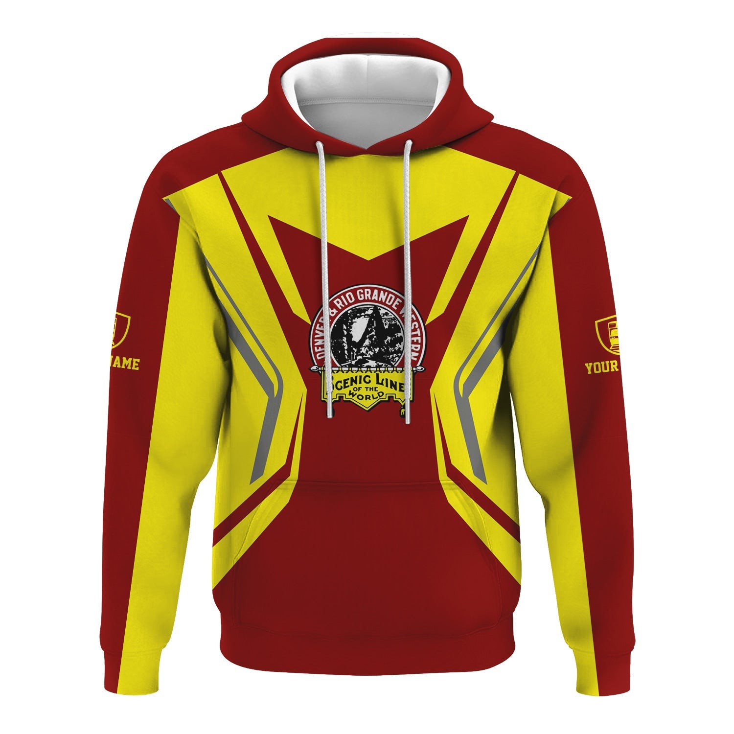 Railspirit Personalized Denver and Rio Grande Western Railroad Hoodie Unique Style with Custom Job Train Zip Up Hoodie