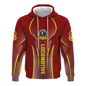 Railspirit Personalized Denver and Rio Grande Western Railroad Hoodie Striking Line Style Train Zip Up Hoodie For Locomotive Lovers