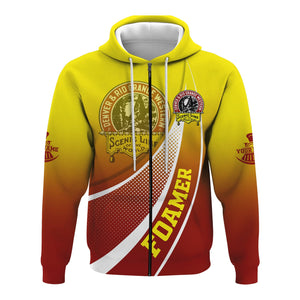 Railspirit Personalized Denver and Rio Grande Western Railroad Hoodie Railway-Themed Style Zip Up Hoodie Gift Idea For Trainspotter
