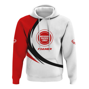 Railspirit Personalized Missouri Pacific Railroad Hoodie Unique Graphic Style Zip Up Hoodie For Train Enthusiasts