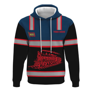 Railspirit Custom Name Wabash Railroad Hoodie Eat Train Sleep Repeat Printed Train Zip Hoodie