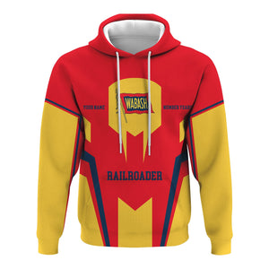 Railspirit Personalized Wabash Railroad Hoodie Custom Year Railroader Zip Up Hoodie Gift Idea For Train Lover