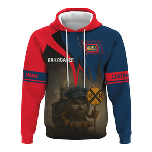 Railspirit Personalized Wabash Railroad Hoodie Angry Train Hoodie Gift Idea For Train Lover