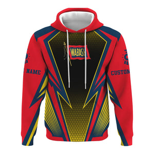 Railspirit Personalized Wabash Railroad Hoodie Lightning Graphic Style Zip Up Hoodie Gift Idea For Train Lover