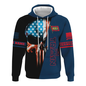 Railspirit Personalized Wabash Railroad Hoodie Train Skull American Flag Zip Up Hoodie All Over Print