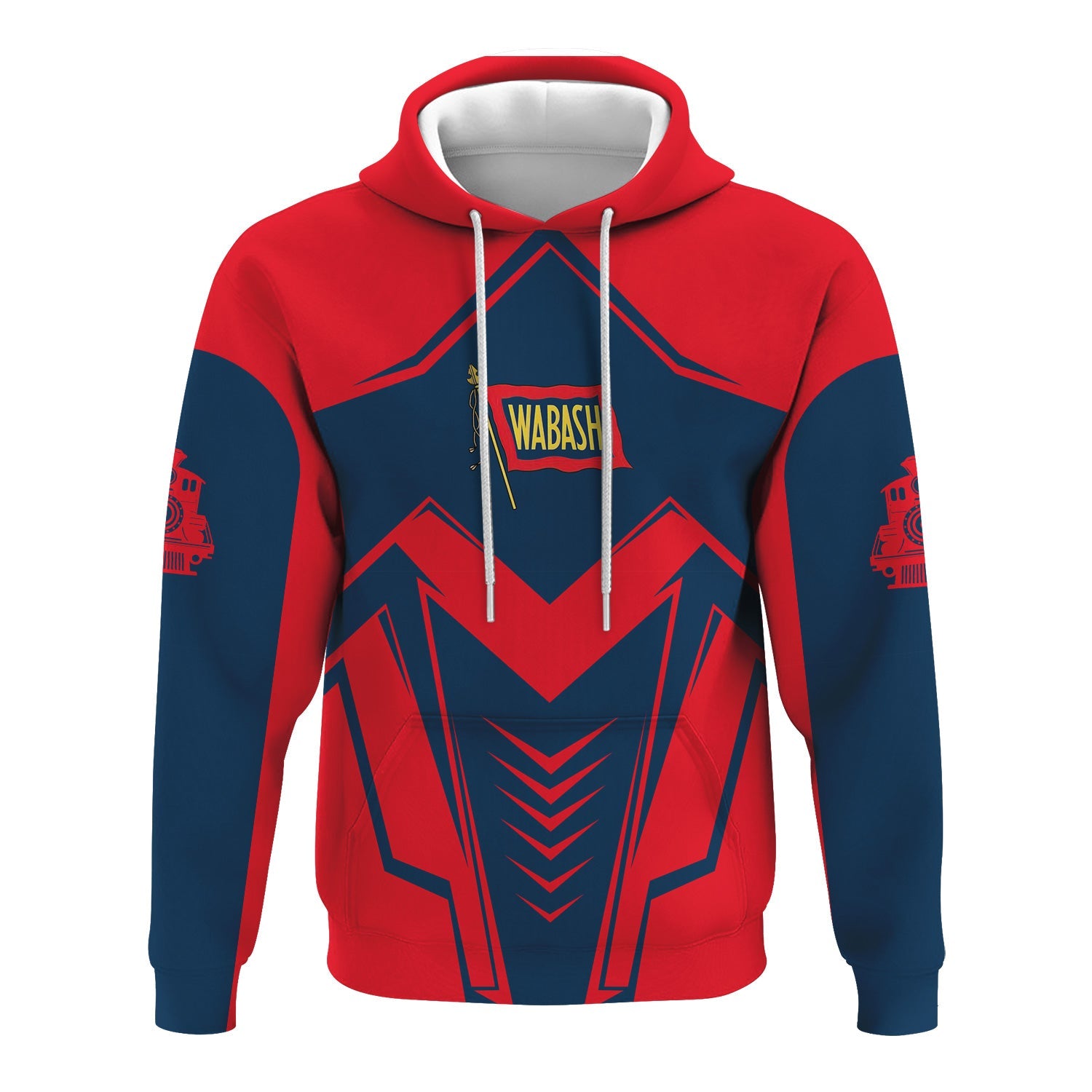 Railspirit Personalized Wabash Railroad Hoodie Railway Trainspotter Style Zip Up Hoodie Gift Idea For Foamers