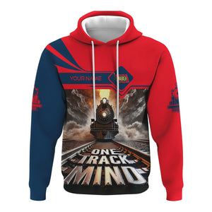 Railspirit Personalized Wabash Railroad Hoodie One Track Mind Train Printed ZIp Up Hoodie