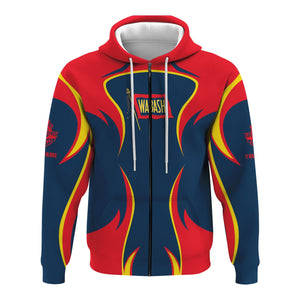 Railspirit Personalized Wabash Railroad Hoodie Distinctive Flame Style Zip Up Hoodie For Steam Engine Addict