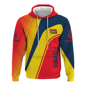 Railspirit Personalized Wabash Railroad Hoodie Vibrant Striking Style Zip Up Hoodie For Rail Enthusiasts