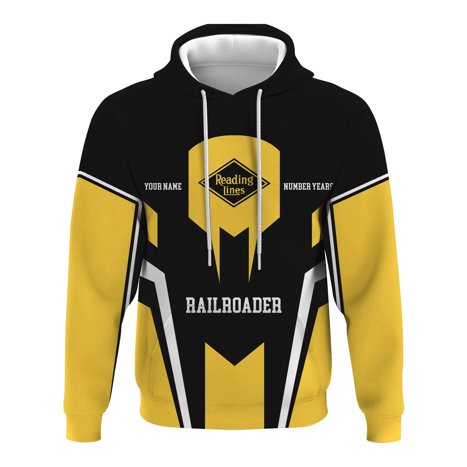 Railspirit Personalized Reading Railroad Hoodie Custom Year Railroader Zip Up Hoodie Gift Idea For Train Lover