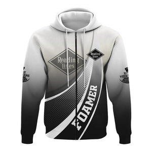 Railspirit Personalized Reading Railroad Hoodie Railway-Themed Style Zip Up Hoodie Gift Idea For Trainspotter