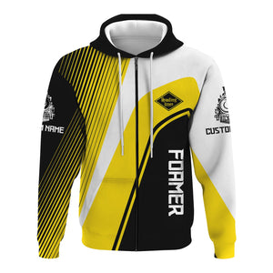 Railspirit Personalized Reading Railroad Hoodie Vibrant Striking Style Zip Up Hoodie For Rail Enthusiasts