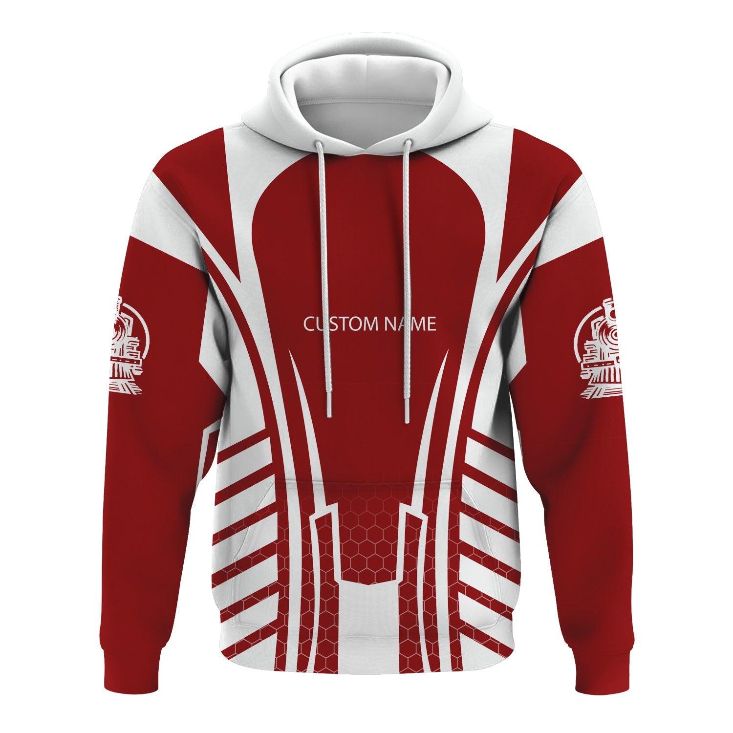 Railspirit Personalized Lehigh Valley Railroad Hoodie Striped Railroad Style Train Zip Up Hoodie All Over Print