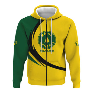 Railspirit Personalized Maine Central Railroad Hoodie Unique Graphic Style Zip Up Hoodie For Train Enthusiasts