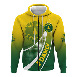 Railspirit Personalized Maine Central Railroad Hoodie Railway-Themed Style Zip Up Hoodie Gift Idea For Trainspotter