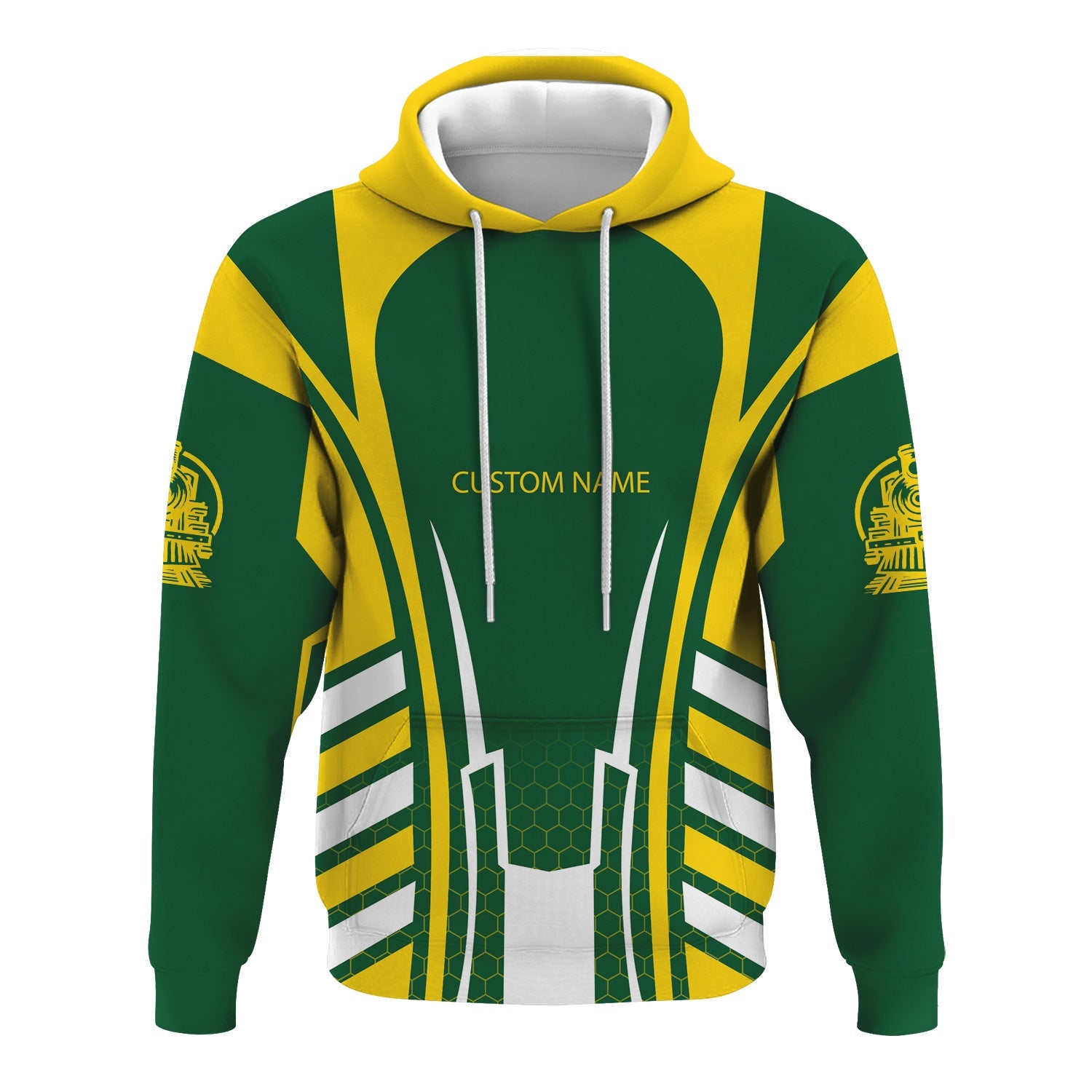 Railspirit Personalized Maine Central Railroad Hoodie Striped Railroad Style Train Zip Up Hoodie All Over Print