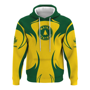 Railspirit Personalized Maine Central Railroad Hoodie Distinctive Flame Style Zip Up Hoodie For Steam Engine Addict