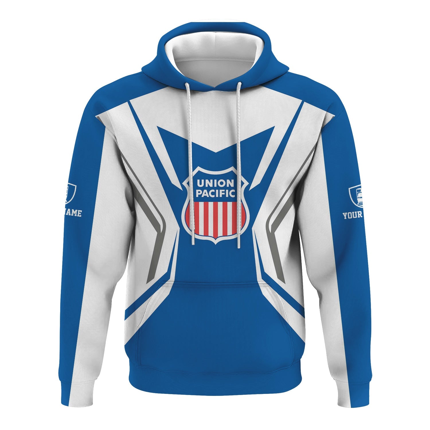 Railspirit Personalized Union Pacific Railroad Hoodie Unique Style with Custom Job Big Boy Train Zip Up Hoodie