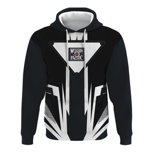 Railspirit Western Pacific Railroad Hoodie Bold Graphic Style All Over Printed Zip Up Hoodie
