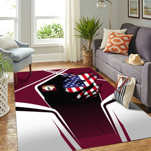 Railspirit Personalized Boston and Maine Railroad Area Rug American Eagle Vintage Train Rug