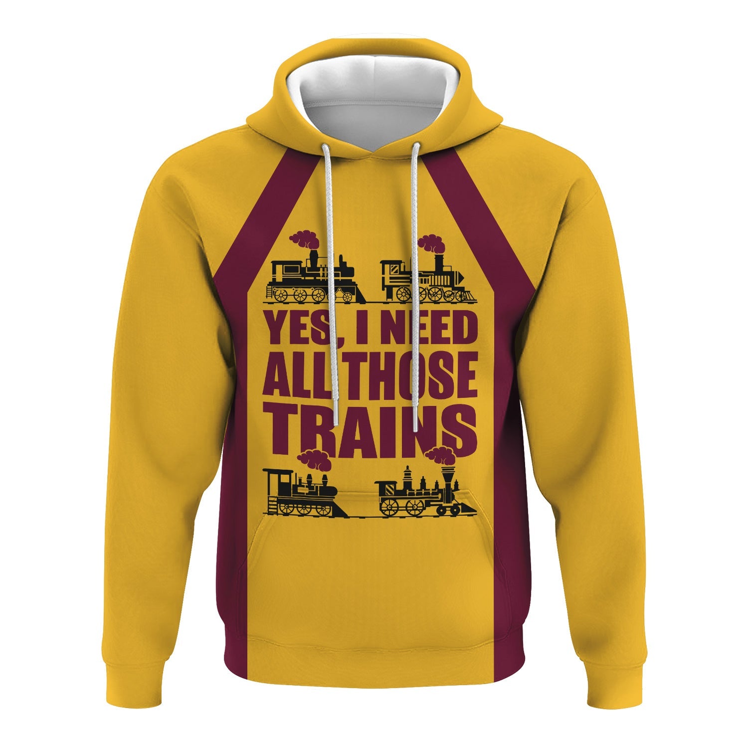 Railspirit Custom Name Boston and Maine Railroad Hoodie Yes I Need All Those Train Printed Zip Hoodie