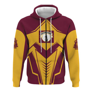 Railspirit Personalized Boston and Maine Railroad Hoodie Railway Trainspotter Style Zip Up Hoodie Gift Idea For Foamers