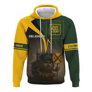 Railspirit Personalized New York, New Haven and Hartford Railroad Hoodie Angry Train New Haven Railroad Hoodie Gift Idea For Train Lover