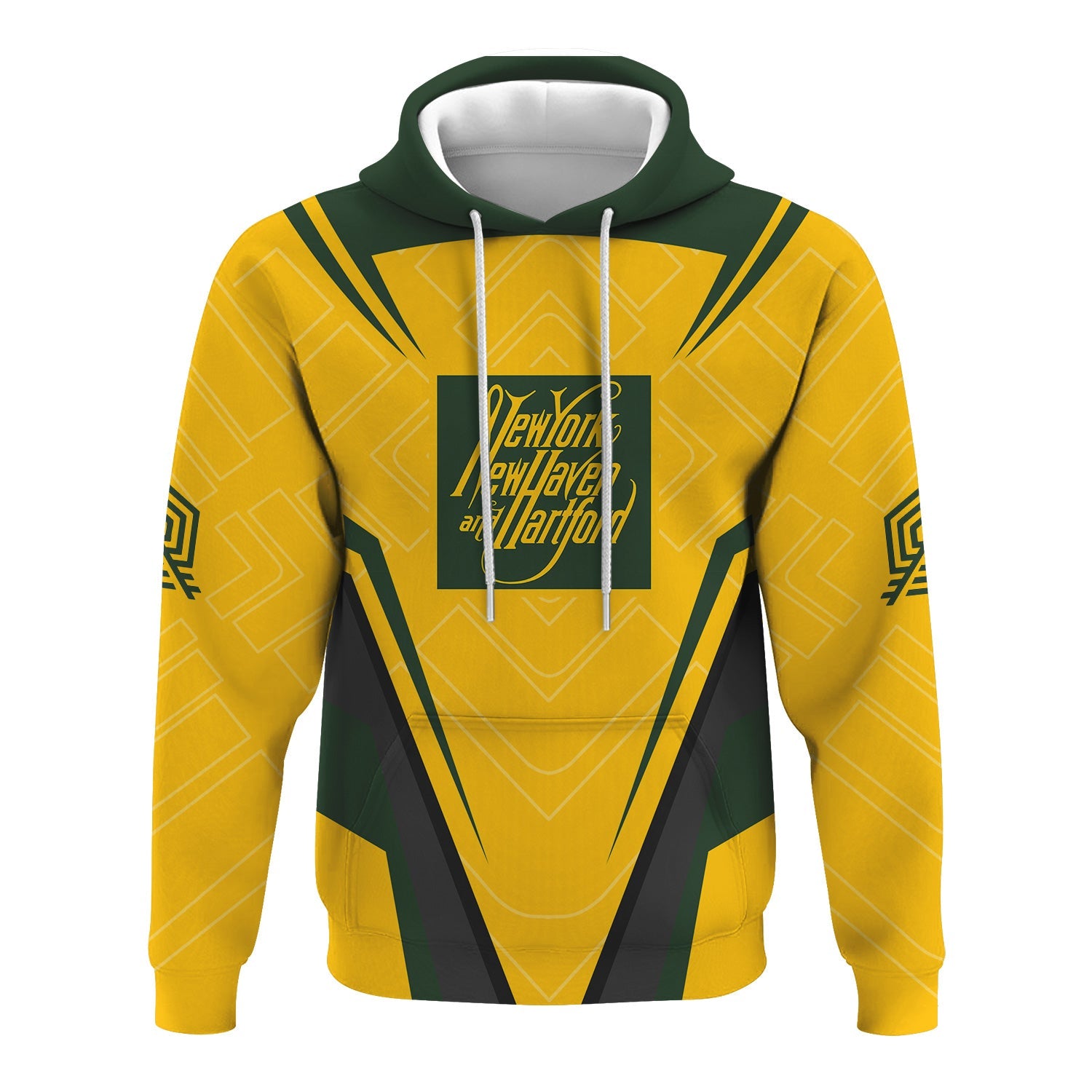 Railspirit Personalized New York, New Haven and Hartford Railroad Hoodie Railway Inspired Apparel New Haven Railroad Train Zip Up Hoodie