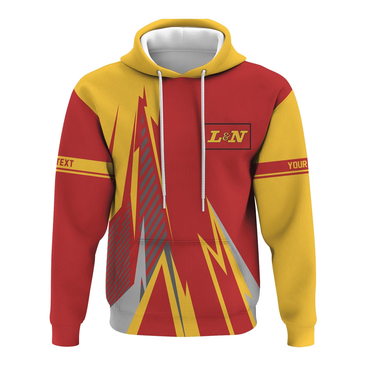 Railspirit Personalized Louisville and Nashville Railroad Hoodie Lightning-Inspired Railway Style L&N Zip Up Hoodie For Train Lovers