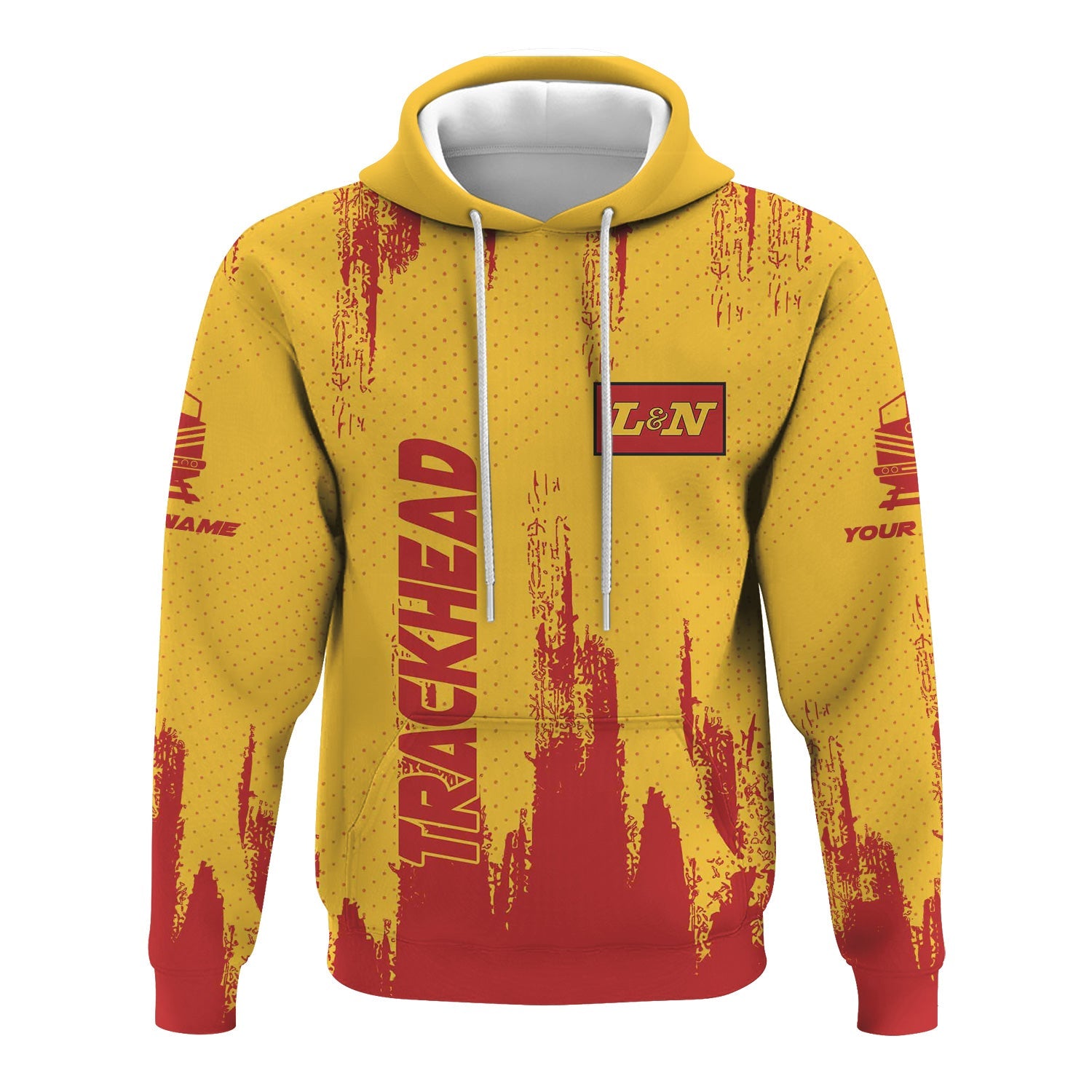 Railspirit Personalized Louisville and Nashville Railroad Hoodie Paint Impact Design L&N Train Zip Up Hoodie for Trackhead