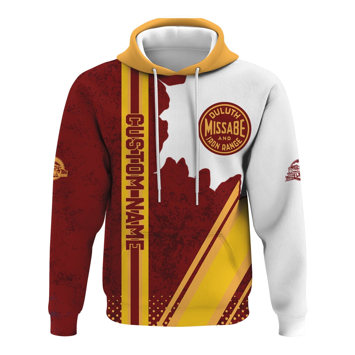 Railspirit Personalized Duluth, Missabe, & Iron Range Railroad Hoodie All Over Printed Unisex Zip Up Hoodie