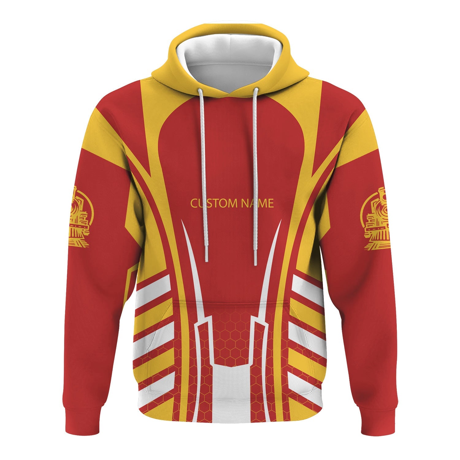 Railspirit Personalized Louisville and Nashville Railroad Hoodie Striped Railroad Style L&N Train Zip Up Hoodie All Over Print