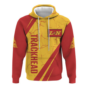 Railspirit Personalized Louisville and Nashville Railroad Hoodie Crackle Texture Style L&N Train Zip Up Hoodie For Trackhead