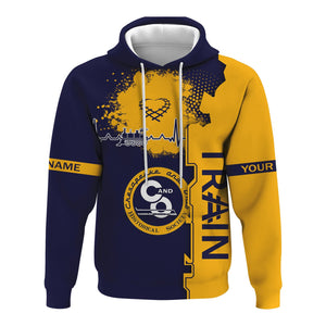 Railspirit Personalized Chesapeake and Ohio Railway Hoodie Engine Heartbeat and Track Love Style C&O Zip Up Hoodie Gift Idea For Train Lovers