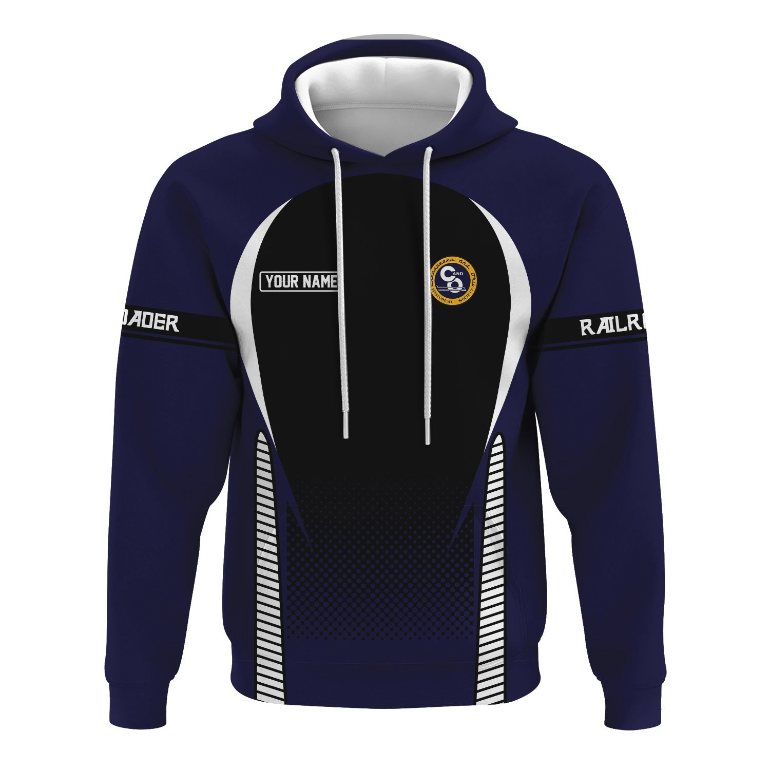 Railspirit Personalized Chesapeake and Ohio Railway Hoodie Stress Is Caused By Not Having Enough Trains C&O  Zip Up Hoodie