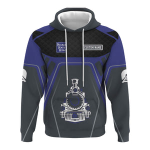 Railspirit Personalized New York, Chicago and St. Louis Railroad Hoodie Steam Locomotive Engine Graphic Nickel Plate Road Train Zip Up Hoodie