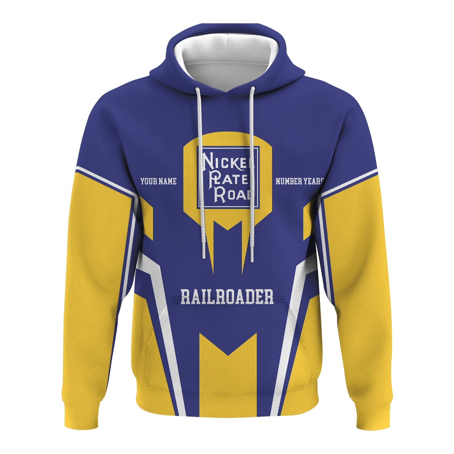 Railspirit Personalized New York, Chicago and St. Louis Railroad Hoodie Custom Year Railroader Nickel Plate Road Zip Up Hoodie
