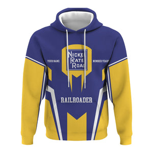 Railspirit Personalized New York, Chicago and St. Louis Railroad Hoodie Custom Year Railroader Nickel Plate Road Zip Up Hoodie