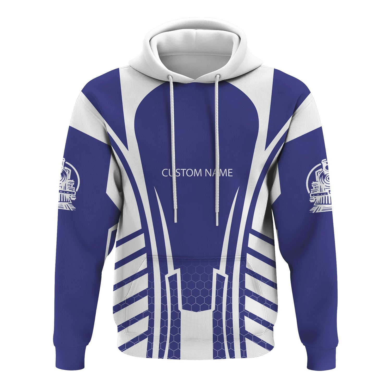 Railspirit Personalized New York, Chicago and St. Louis Railroad Hoodie Striped Railroad Style Nickel Plate Road Train Zip Up Hoodie All Over Print