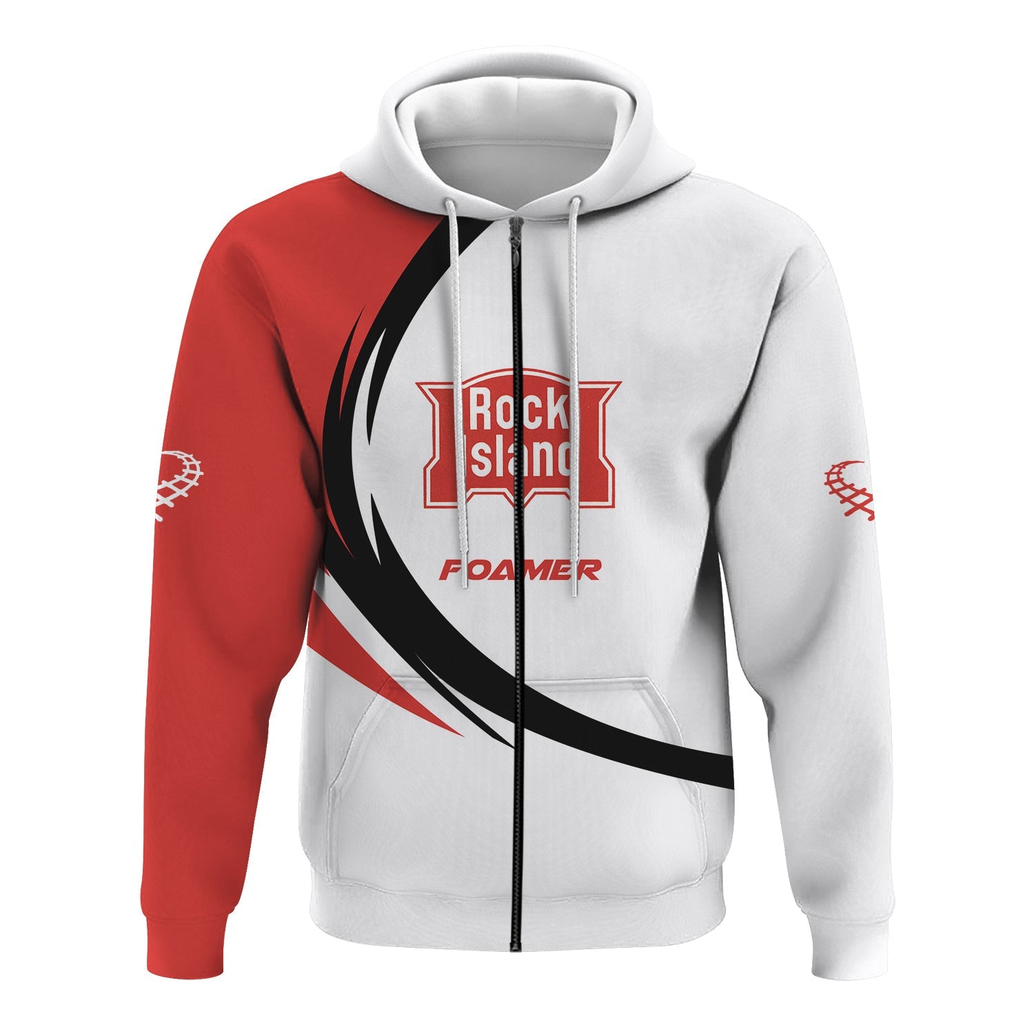 Railspirit Personalized Chicago, Rock Island and Pacific Railroad Hoodie Unique Style Rock Island Railroad Zip Up Hoodie For Train Enthusiasts