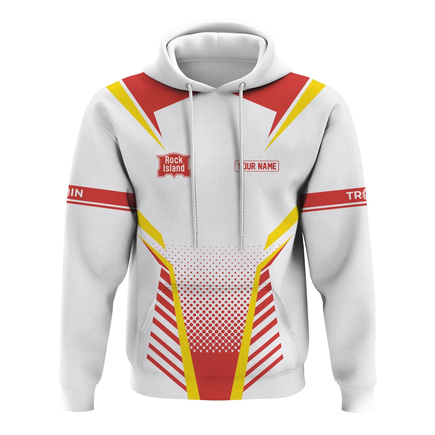 Railspirit Personalized Chicago, Rock Island and Pacific Railroad Hoodie Unisex Rock Island Railroad Train Zip Hoodie All Over Print