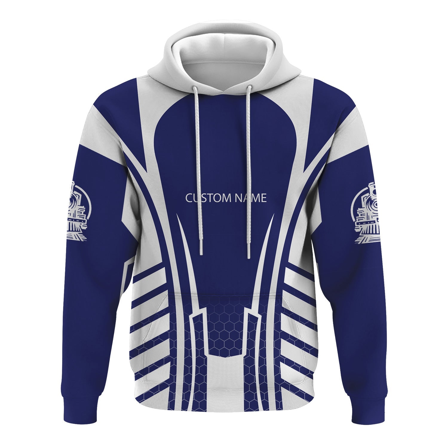 Railspirit Personalized B&O Great States Railroad Hoodie Striped Railroad Style Train Zip Up Hoodie All Over Print