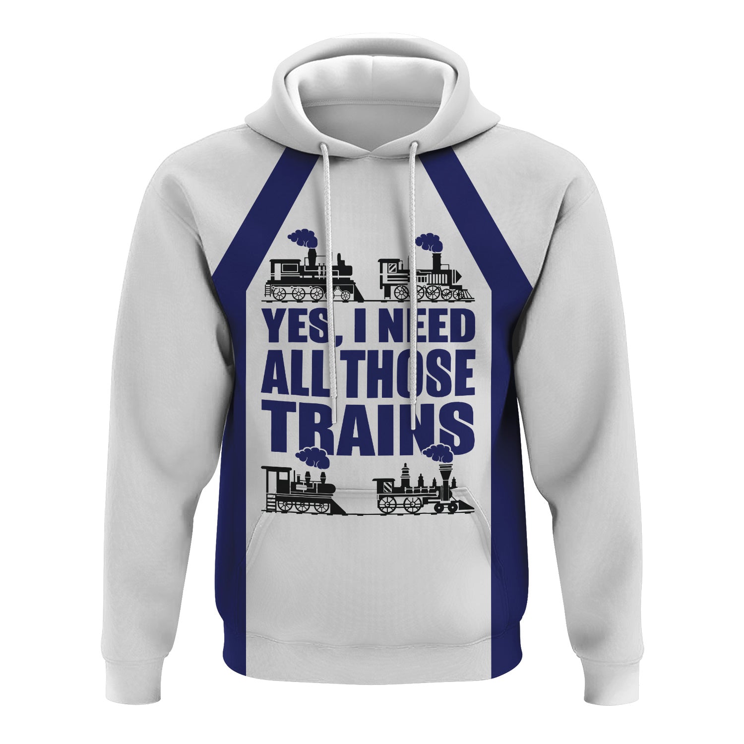 Railspirit Custom Name B&O Great States Railroad Hoodie Yes I Need All Those Train Printed Zip Hoodie
