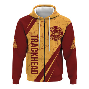 Railspirit Personalized Duluth, Missabe, & Iron Range Railroad Hoodie Crackle Texture Style Train Zip Up Hoodie For Trackhead