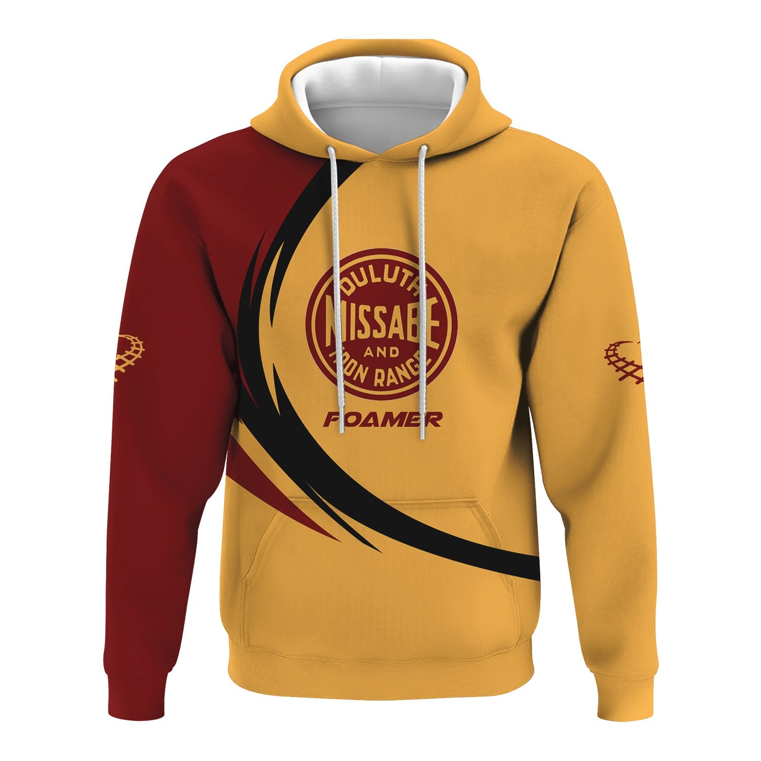 Railspirit Personalized Duluth, Missabe, & Iron Range Railroad Hoodie Unique Graphic Style Zip Up Hoodie For Train Enthusiasts