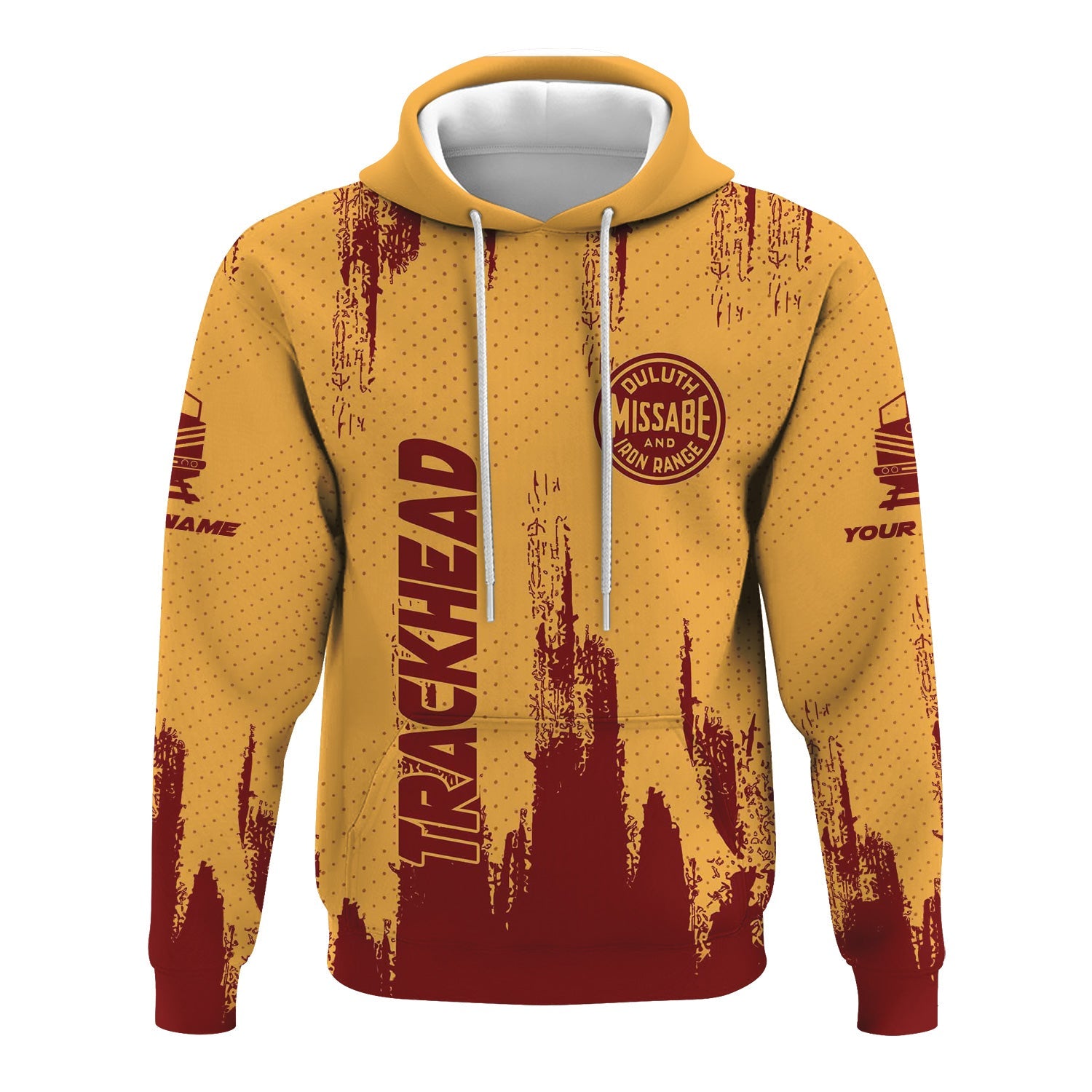 Railspirit Personalized Duluth, Missabe, & Iron Range Railroad Hoodie Paint Impact Design Train Zip Up Hoodie for Trackhead