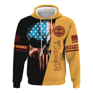 Railspirit Personalized Duluth, Missabe, & Iron Range Railroad Hoodie Train Skull American Flag Zip Up Hoodie All Over Print
