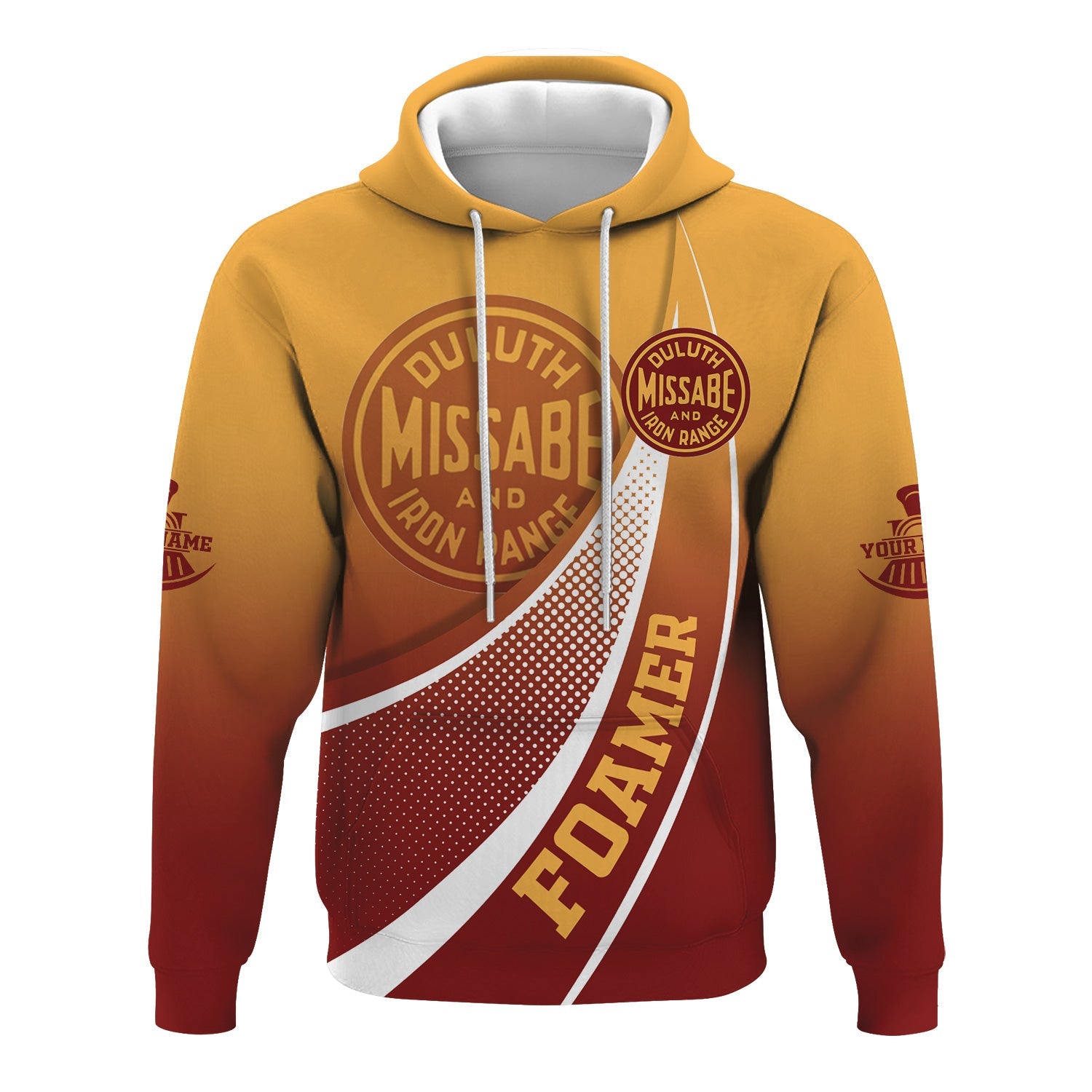 Railspirit Personalized Duluth, Missabe, & Iron Range Railroad Hoodie Railway-Themed Style Zip Up Hoodie Gift Idea For Trainspotter