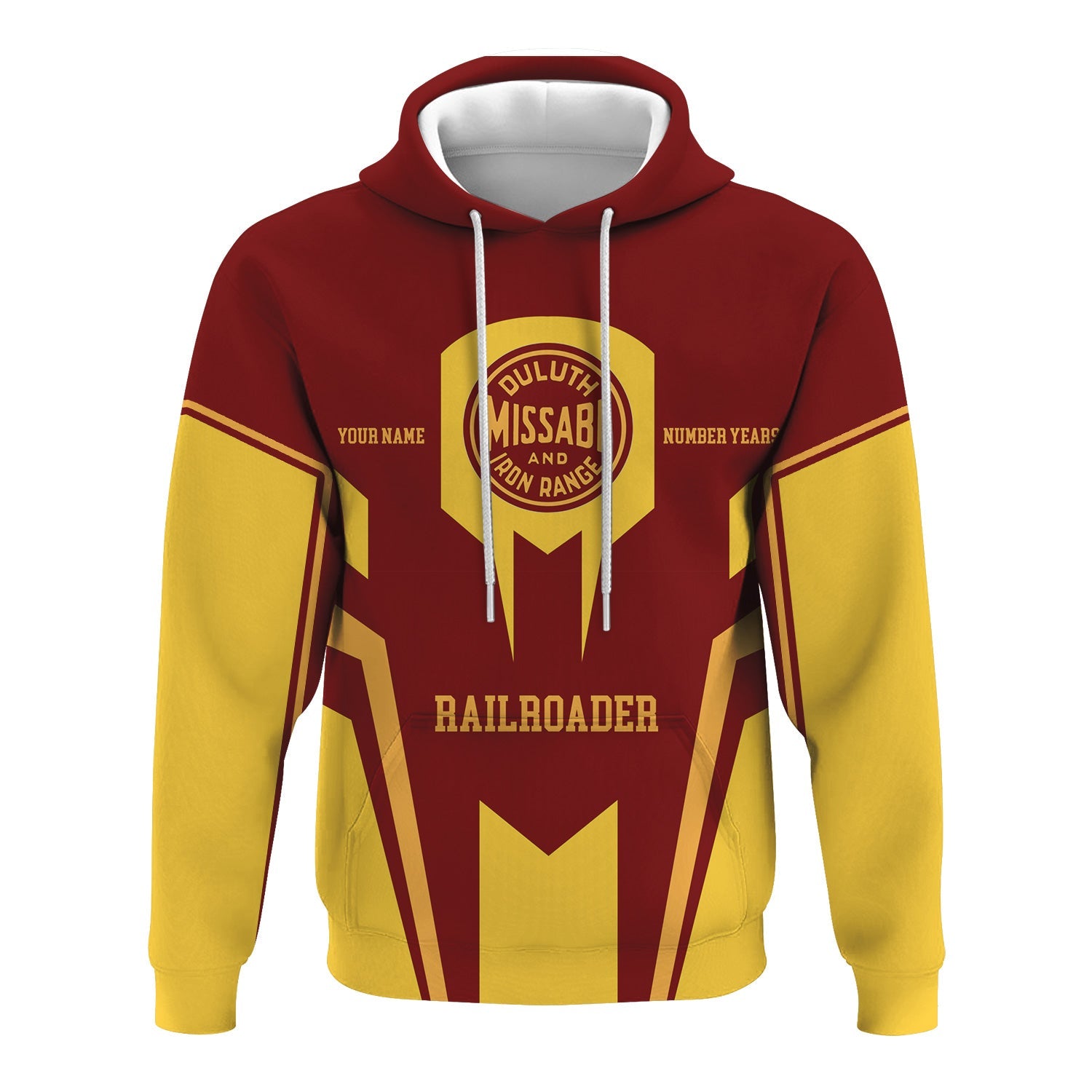 Railspirit Personalized Duluth, Missabe, & Iron Range Railroad Hoodie Custom Year Railroader Zip Up Hoodie Gift Idea For Train Lover